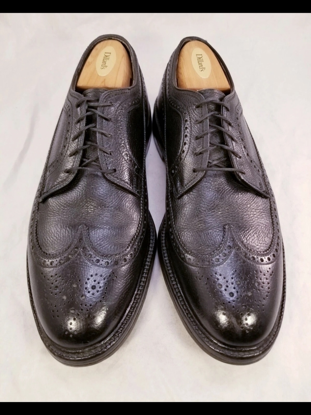 70'S SEARS PREMIERE COLLECTION MEN SHOES OXFORDS WINGTIP V-CREAT IMPERIAL SZ 9D
